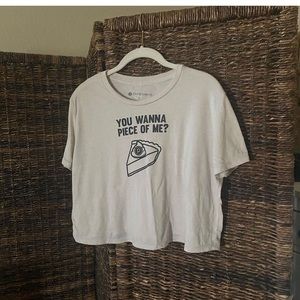 Large Pure Barre crop tee NWOT